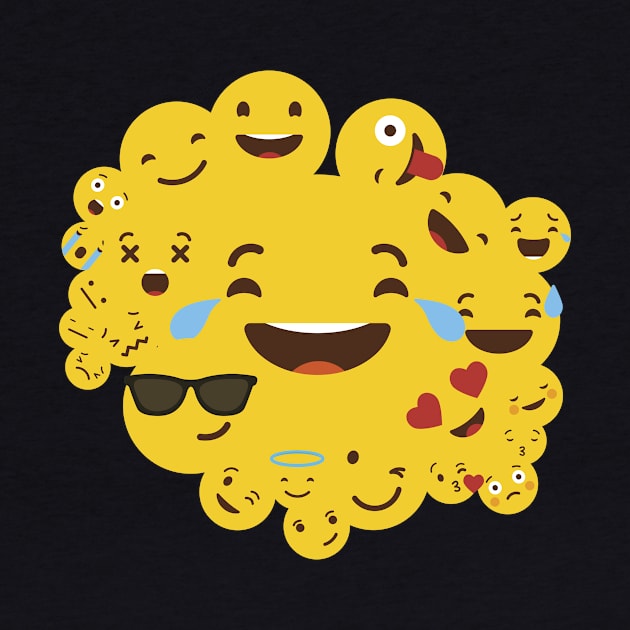 Emoji T Shirt manny faces by Emoji